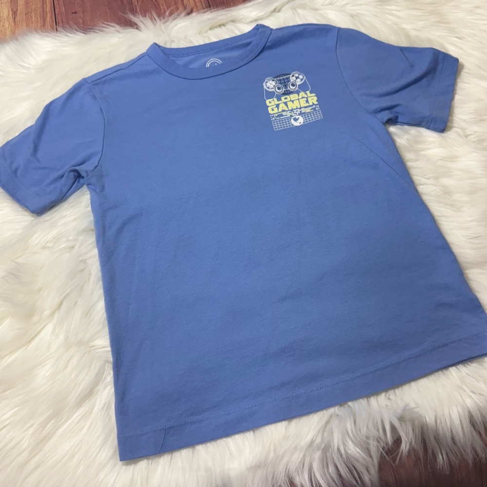 Wonder Nation Youth Boy Size Small (6-7) Blue Gamer Graphic Shirt - Picture 1 of 12